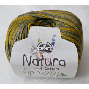 DMC Natura Spring 100% Cotton 4 Ply Crochet &amp; Knitting Yarn, 50g Ball, Colour 498, Military Green