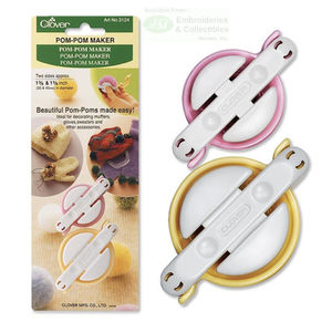 Clover Pom-Pom Maker, Small 35mm &amp; 45mm, 2 Pack, Fun &amp; Easy