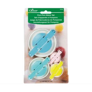 Clover Pom-Pom Maker, 4 Pack, 35mm, 45mm, 65mm &amp; 85mm, Fun &amp; Easy