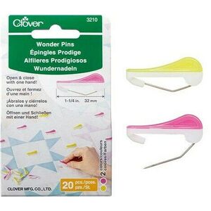 Clover Wonder Pins For Quilt Basting, Pack of 20