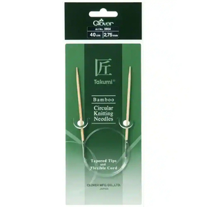 Clover 40cm x 2.75mm Takumi Bamboo Circular Knitting Needle (AKA Knitting Pin)