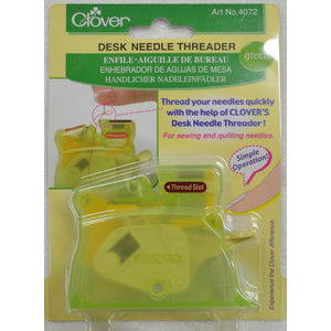 Clover Desk Needle Threader GREEN, Thread Your Needles Quickly