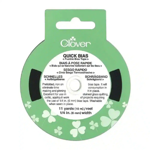 Clover Quick Bias Tape 4mm or 6mm 10 Metre Roll, Fusible Bias Tape