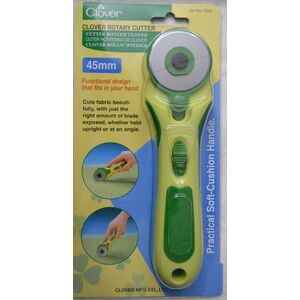 Clover 45mm Rotary Cutter, Soft Cushion Handle, Functional Design #7500