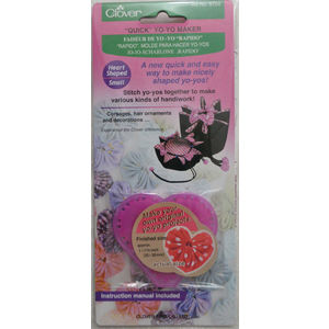 Clover Yo-Yo Maker, Create Beautiful Heart Shape Gathers, #8704, Small 25 x 30mm