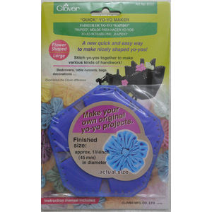 Clover Yo-Yo Maker, Create Beautiful Flower Shape Gathers, #8707, Large Size 45mm