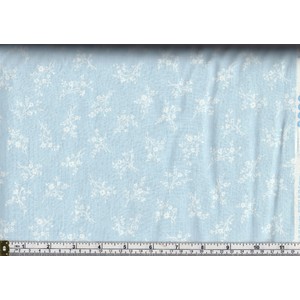 Cotton Fabric 3149-6, 110cm W, Afternoon In The Attic, Cameo Blossom BLUE Per Metre