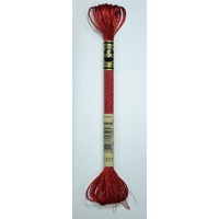 DMC Light Effects Thread, E321 RED RUBY Embroidery Floss, 8m Skein