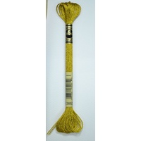 DMC Light Effects Thread, E3852 DARK GOLD Embroidery Floss, 8m Skein