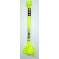 DMC Light Effects Thread, E980 Neon Yellow Embroidery Floss, 8m Skein