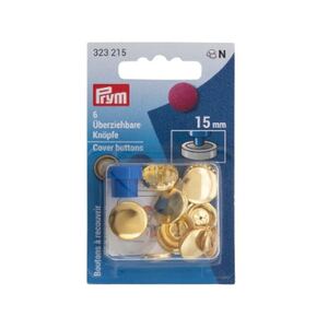 Self Cover Buttons With Tool, 19mm, Gold-Coloured by Prym