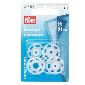 Prym Snap Fasteners, 21mm, Transparent #347153