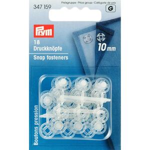 Transparent Snap Fasteners, 10mm by Prym
