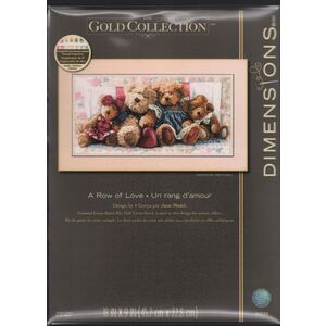 A ROW OF LOVE Gold Collection Counted Cross Stitch Kit #35039 By Dimensions