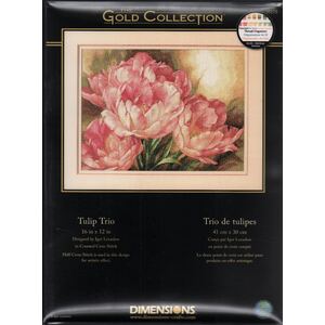 TULIP TRIO Gold Collection Counted Cross Stitch Kit #35175 By Dimensions