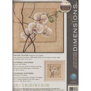 Dimensions ORIENTAL ORCHIDS Counted Cross Stitch Kit 30 x 30cm #35176