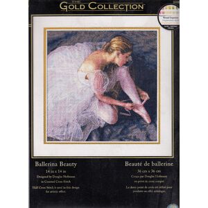 BALLERINA BEAUTY Gold Collection Counted Cross Stitch Kit 36cm x 36cm, 35181