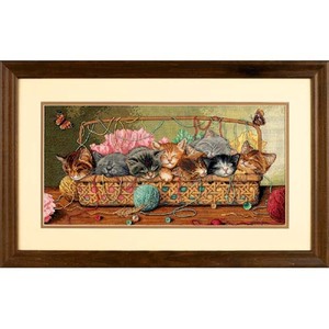 KITTY LITTER Gold Collection Counted Cross Stitch Kit #35184 By Dimensions