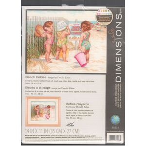 BEACH BABIES Counted Cross Stitch Kit 35.5 x 27.9cm #35216