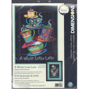 A WHOLE LOTTA LATTE Counted Cross Stitch Kit #35218