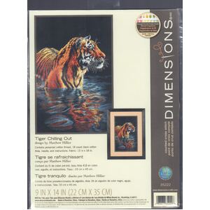 TIGER CHILLING OUT Counted Cross Stitch Kit #35222