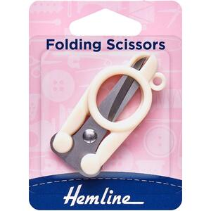 Hemline Folding Scissors, For Travelling, Keyring, Purse or Glovebox