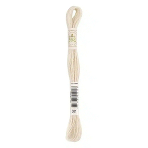 DMC #001 FROSTED JUNIPER, Eco Vita Organic Wool Hand Embroidery Floss 16m Skein