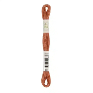 DMC #303 PAPAYA MADDER Eco Vita Organic Wool Hand Embroidery Floss 16m Skein