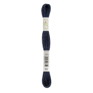 DMC #612 STORM INDIGO Eco Vita Organic Wool Hand Embroidery Floss 16m Skein