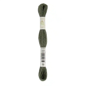 DMC #703 MOSS INDIGO Eco Vita Organic Wool Hand Embroidery Floss 16m Skein
