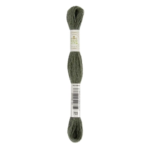 DMC #703 MOSS INDIGO Eco Vita Organic Wool Hand Embroidery Floss 16m Skein