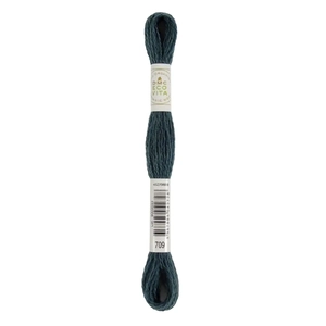 DMC #709 CYPRESS INDIGO Eco Vita Organic Wool Hand Embroidery Floss 16m Skein
