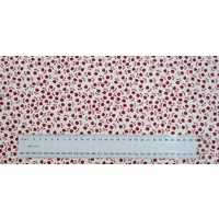 Cotton Fabric, 110cm Wide, Tulips RED on WHITE 365.02