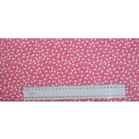 Cotton Fabric Per Metre, 110cm Wide, Tulips WHITE on PINK 365.07