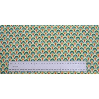 Cotton Fabric Per Metre, 110cm Wide, Anastasia 3838 MULTI GREEN #3838.71
