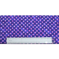 Clothworks Cotton Fabric, 110cm Wide, Anastasia PURPLE, 112cm REMNANT