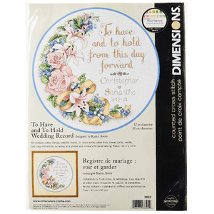 TO HAVE &amp; TO HOLD WEDDING RECORD Counted Cross Stitch Kit 3892