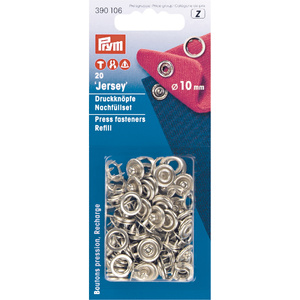 Prym Non-Sew Refill For 390107, Retaining Ring 10mm, Silver-Coloured