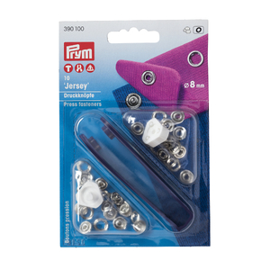 Prym Non-Sew Press Fastener Jersey Retaining Ring 10mm Silver-Coloured