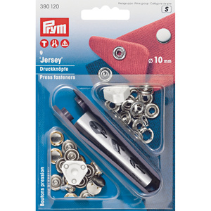 Prym Non-Sew Press Fastener Jersey Smooth Cap 10mm Silver-Coloured