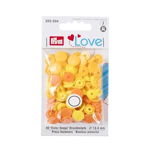 Prym Love Color Snap Fasteners Plastic 12.44mm, Yellow Mix