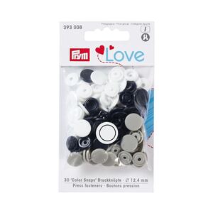Prym Love Color Snap Fasteners Plastic 12.44mm, Navy Blue/Grey/White