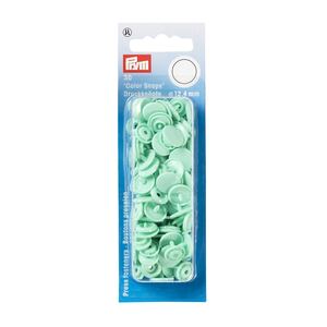 Prym Non-Sew Press Fasteners, Colour Snaps, Round, 12.44mm, Mint 30pce