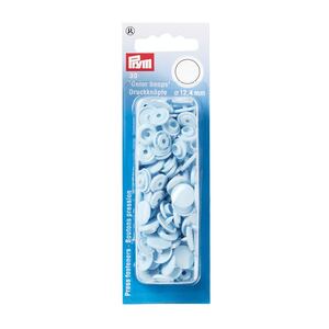 Prym Non-Sew Press Fasteners, Colour Snaps, Round, 12.44mm, Light Blue 30pce