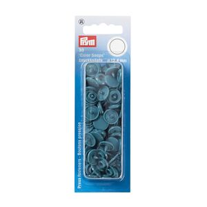 Prym Non-Sew Press Fasteners, Colour Snaps, Round, 12.44mm, Dark Turquoise 30pce