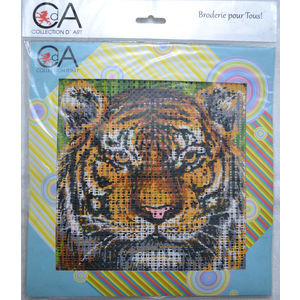 Collection D&#39; Art Tapestry Kit, TIGER, 19cm x 19cm (#4.008K)