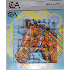 Collection D&#39; Art Tapestry Kit, HORSE, 19cm x 19cm (#4.012K)