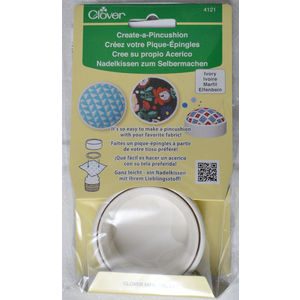 Clover Create A PinCushion, 70mm Diameter Ivory Colour, Easily Make A Pin Cushion