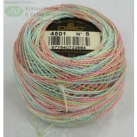 DMC Coloris Thread Perle Cotton No.8 Ball, #4501 VARIEGATED, 10g, 80m