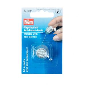 Prym Thimble With Anti-Slip Edge, 18mm, Silver-Coloured, 431864